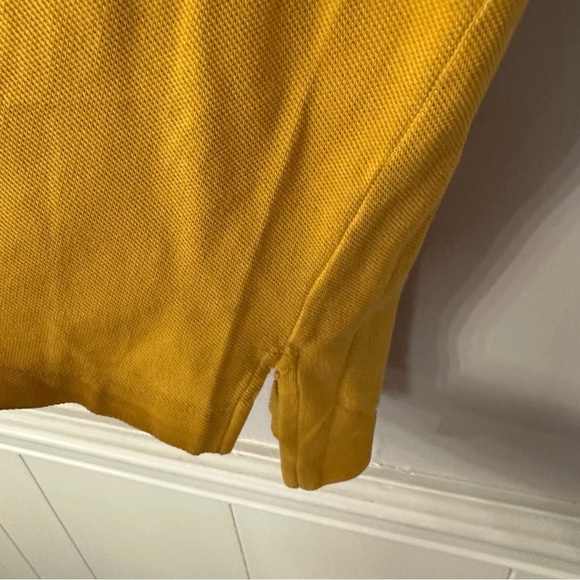 J. Crew Men’s Short Sleeve Mustard Yellow Casual Cotton Polo Sz XL GUC - Picture 5 of 7